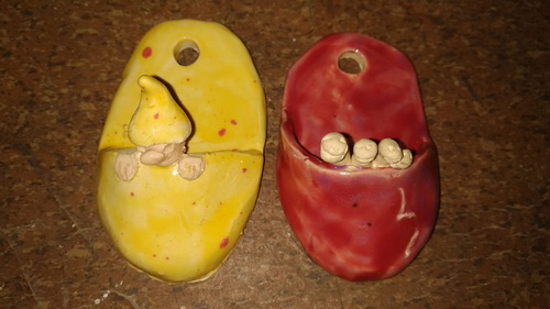 Bunte Keramikfiguren